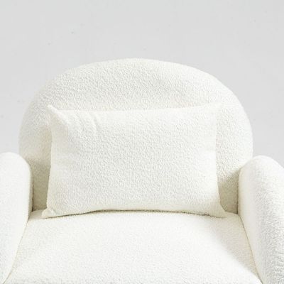 Bergman 1-Seater Fabric Accent Chair - White - With 2-Year Warranty